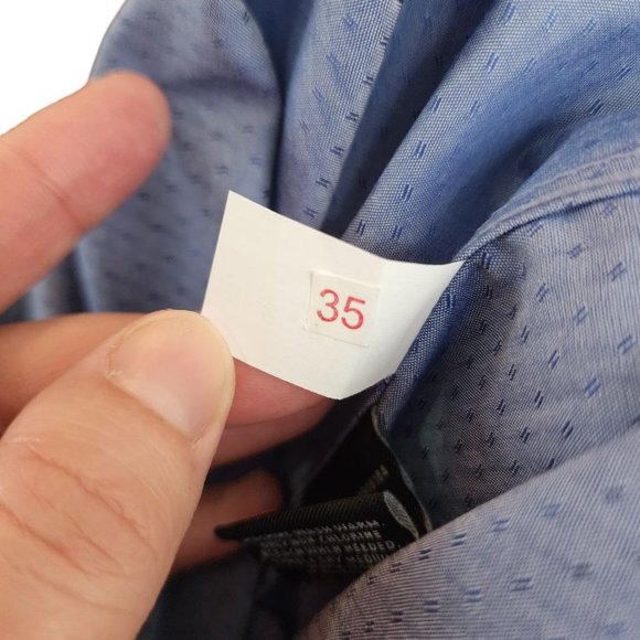 Kirkland Signature Shirt Men's Size L Blue Long Sleeve Classic Button Up NEW - Picture 14 of 14